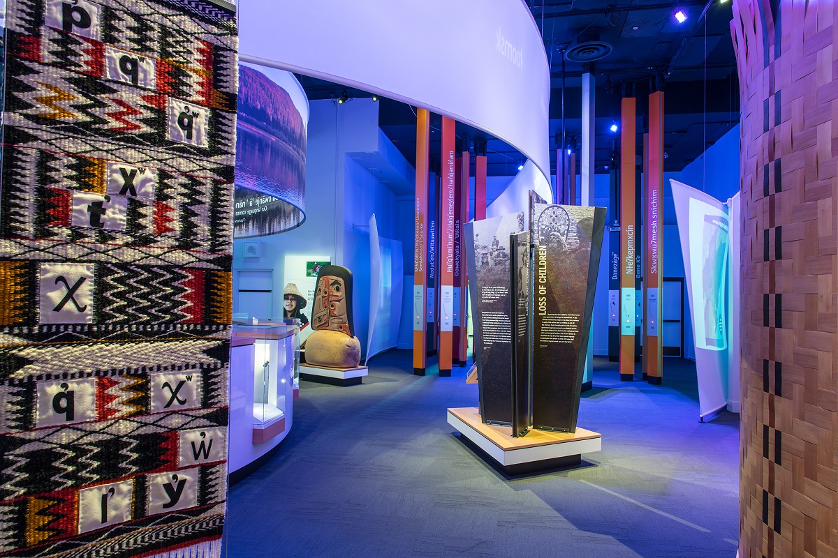 Royal BC Museum's Living Languages exhibit in Victoria
