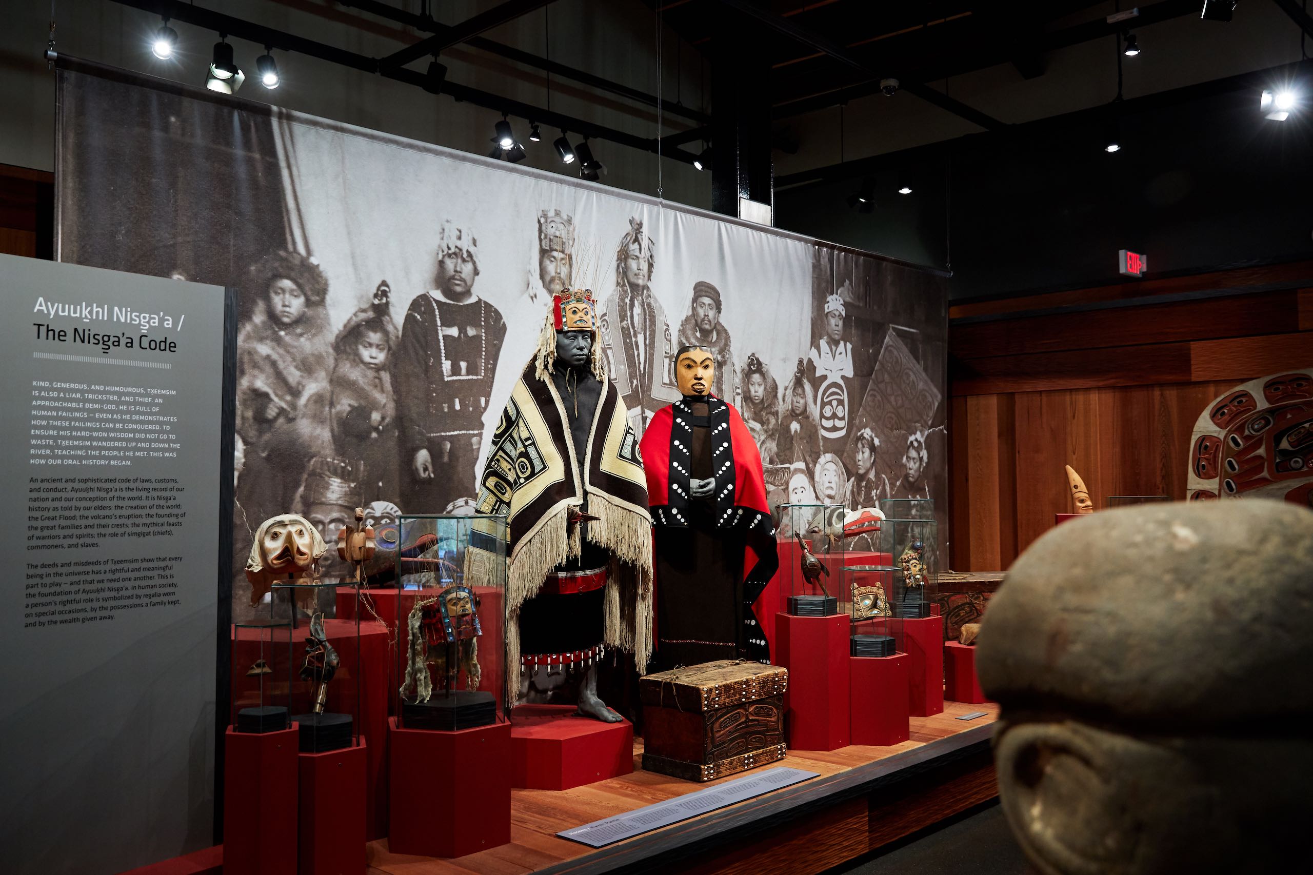 Display in The NIsga'a Museum in the Nass Valley.