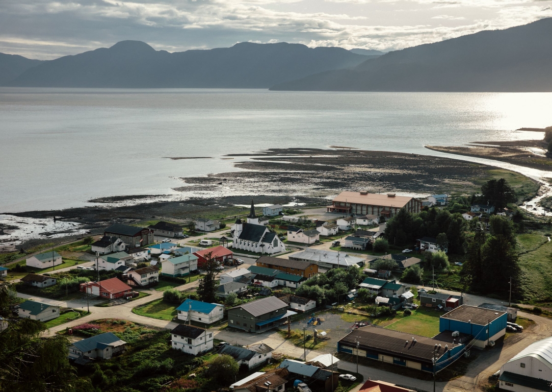 Dorf Gingolx in der Nisga'a Nation.
