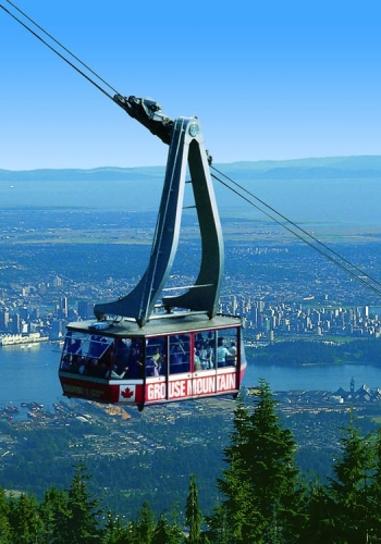 Grouse Mountain Skyride over the forest