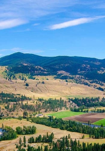 Boundary Country landscape in BC, Canada