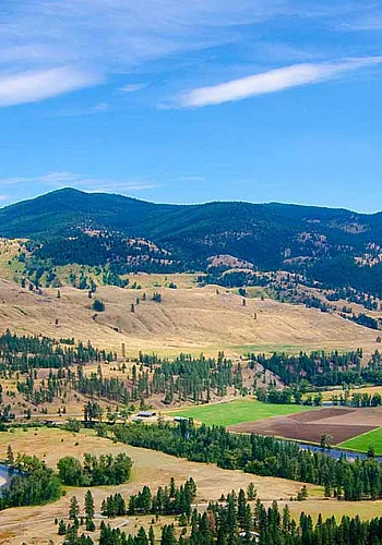 Boundary Country landscape in BC, Canada
