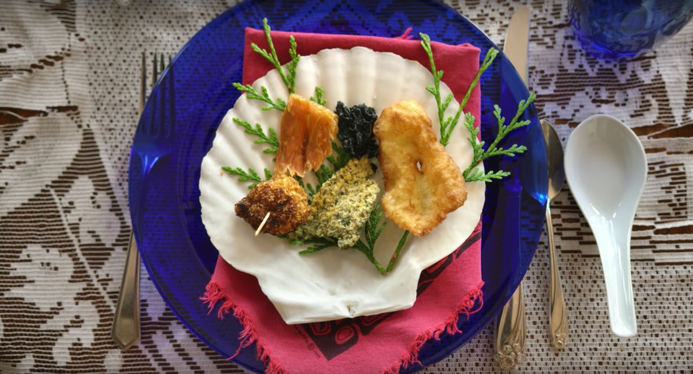 Traditional meal in Haida Gwaii