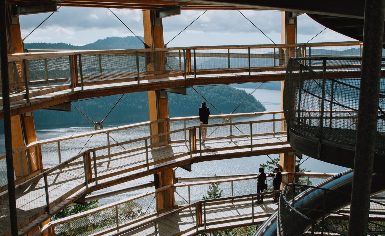 People on Malahat Skywalk