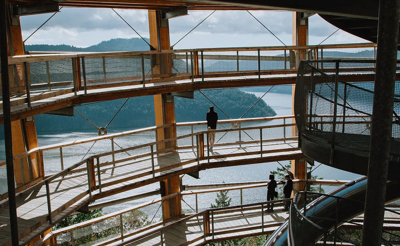 People on Malahat Skywalk