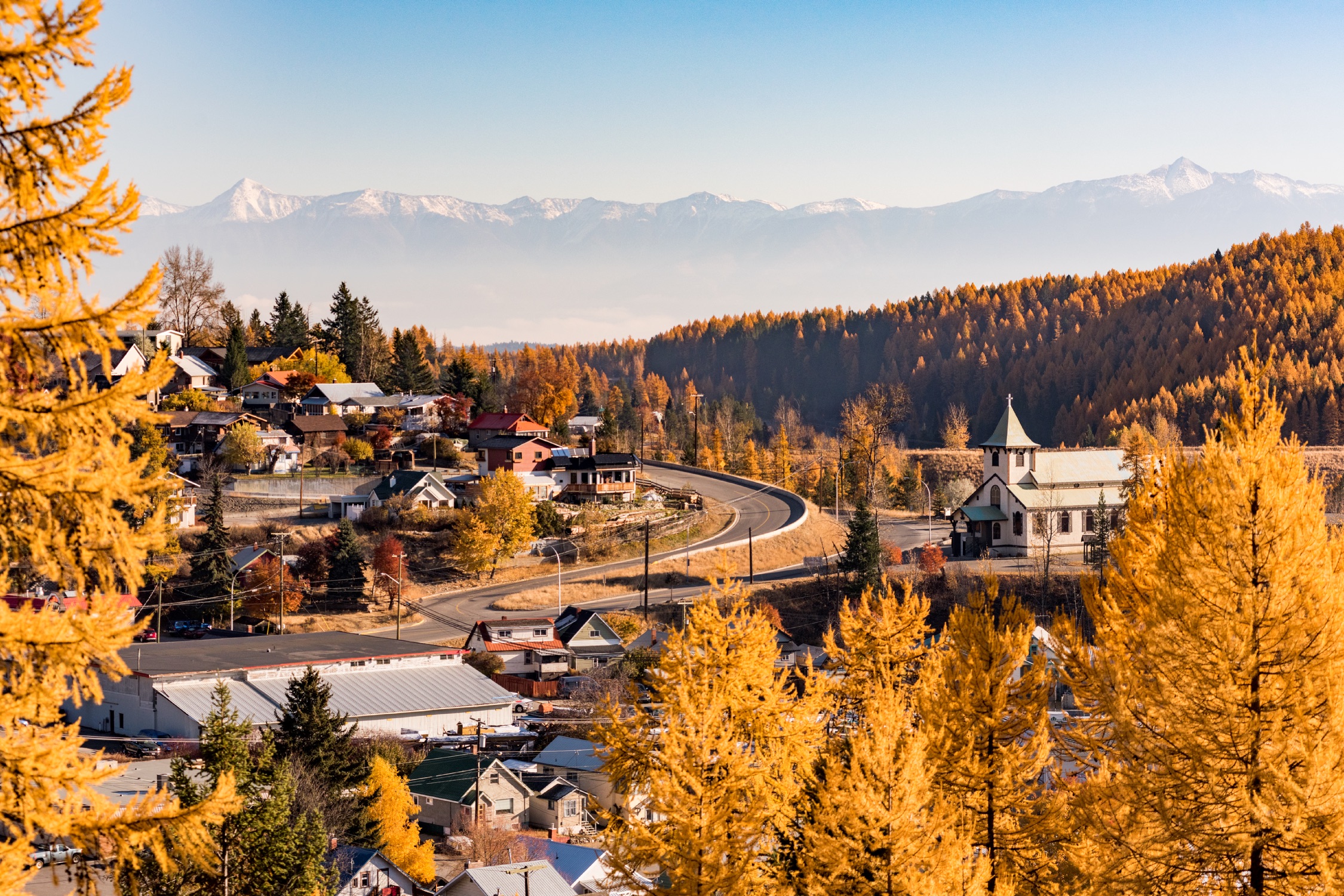 The town of Kimberley in the fall.