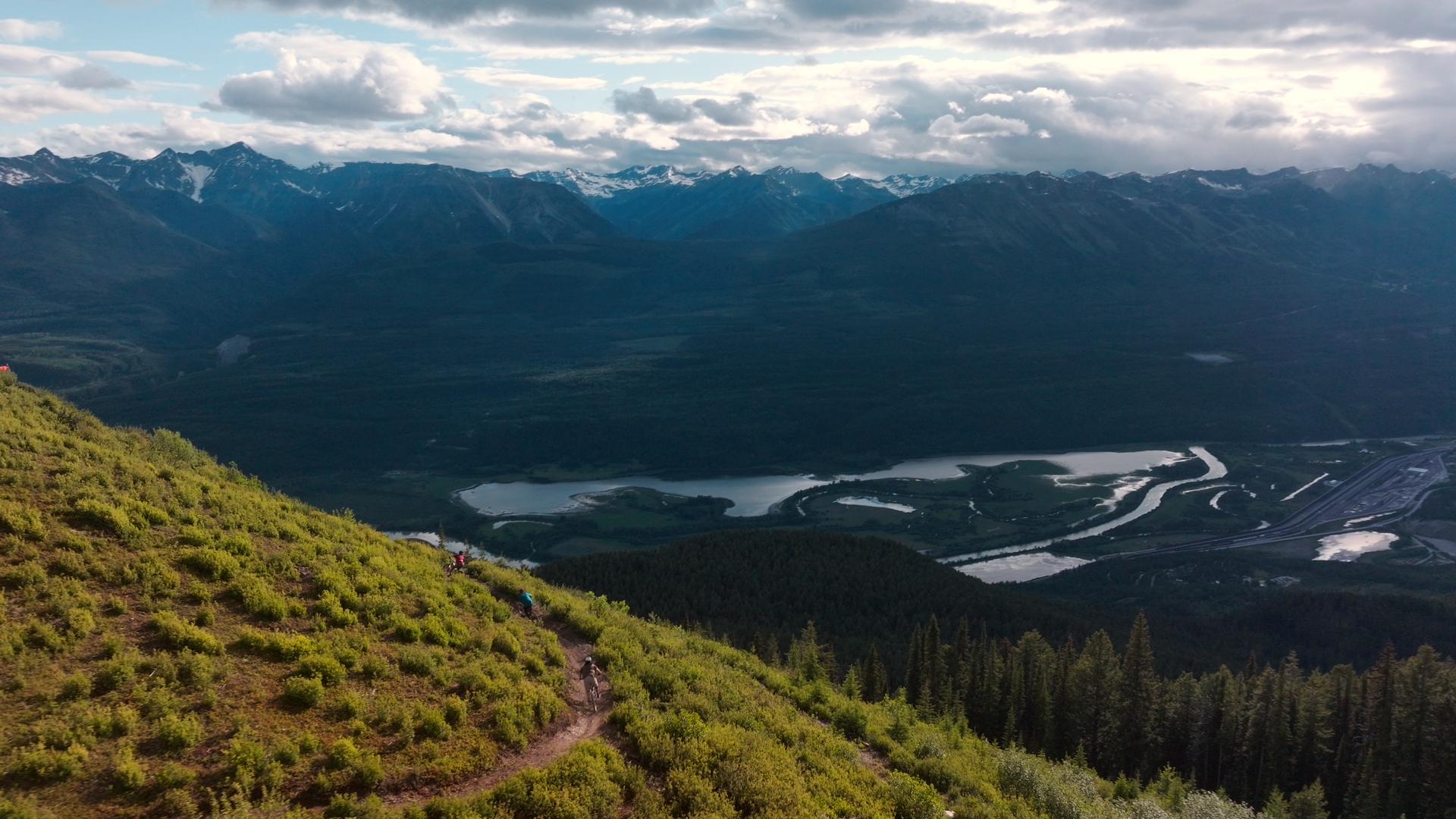 A path along the side of a mountain in BC, Canada