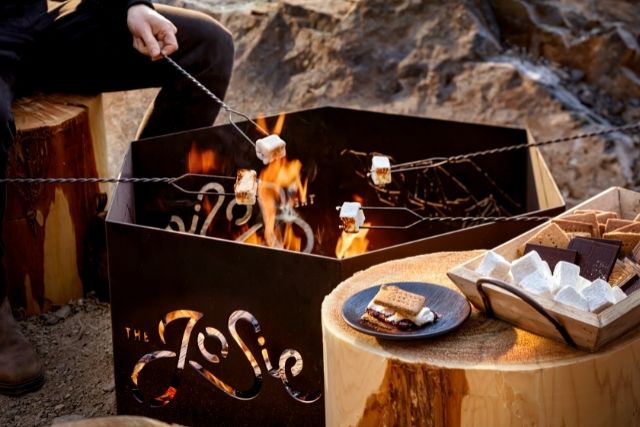 A group enjoying smores in BC