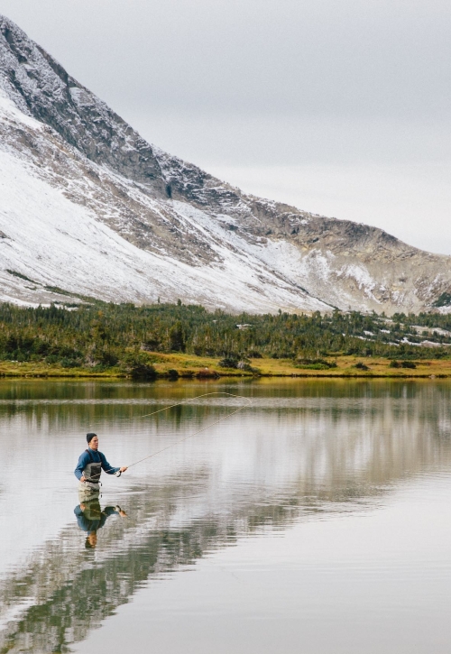Fly fishing in Fish Lake