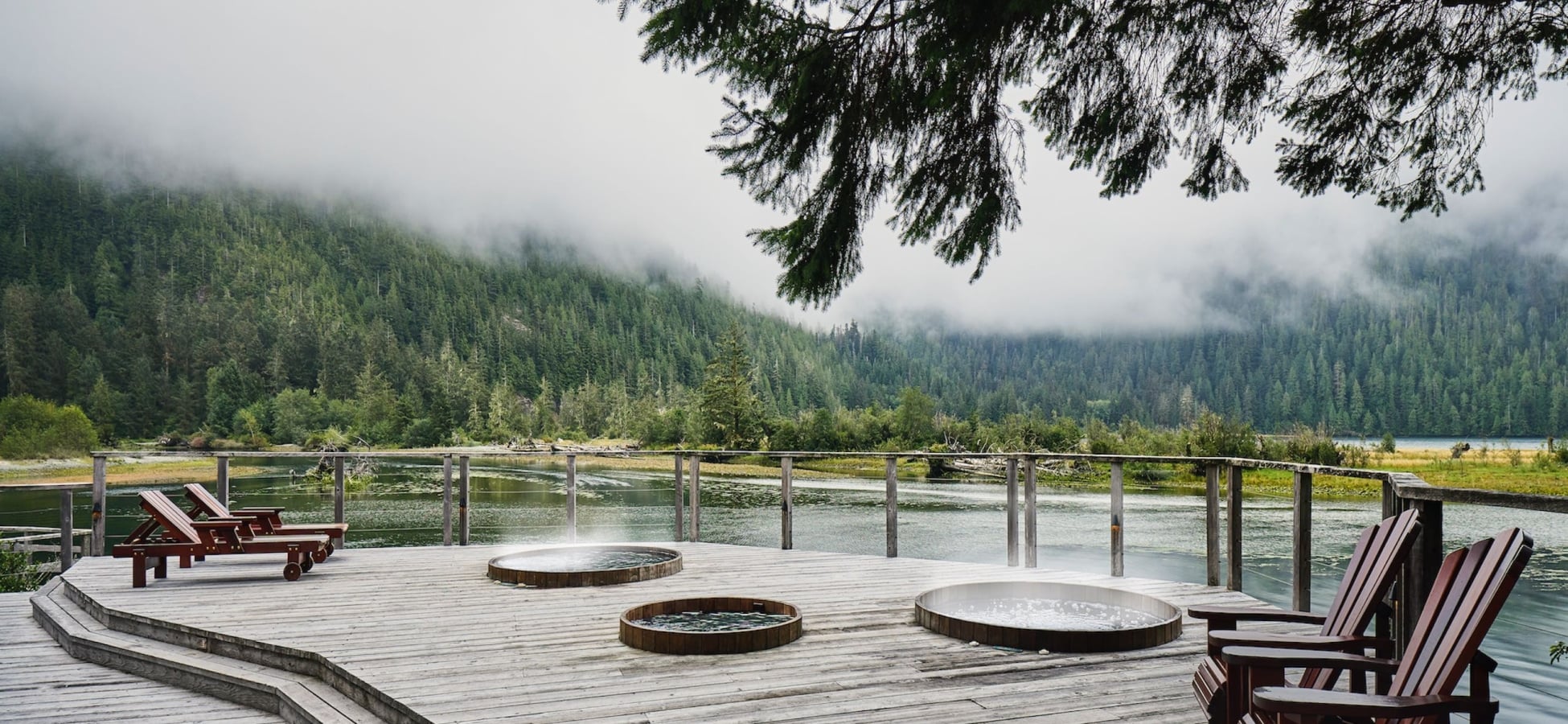 The spa deck at Clayoquot Wilderness Lodge