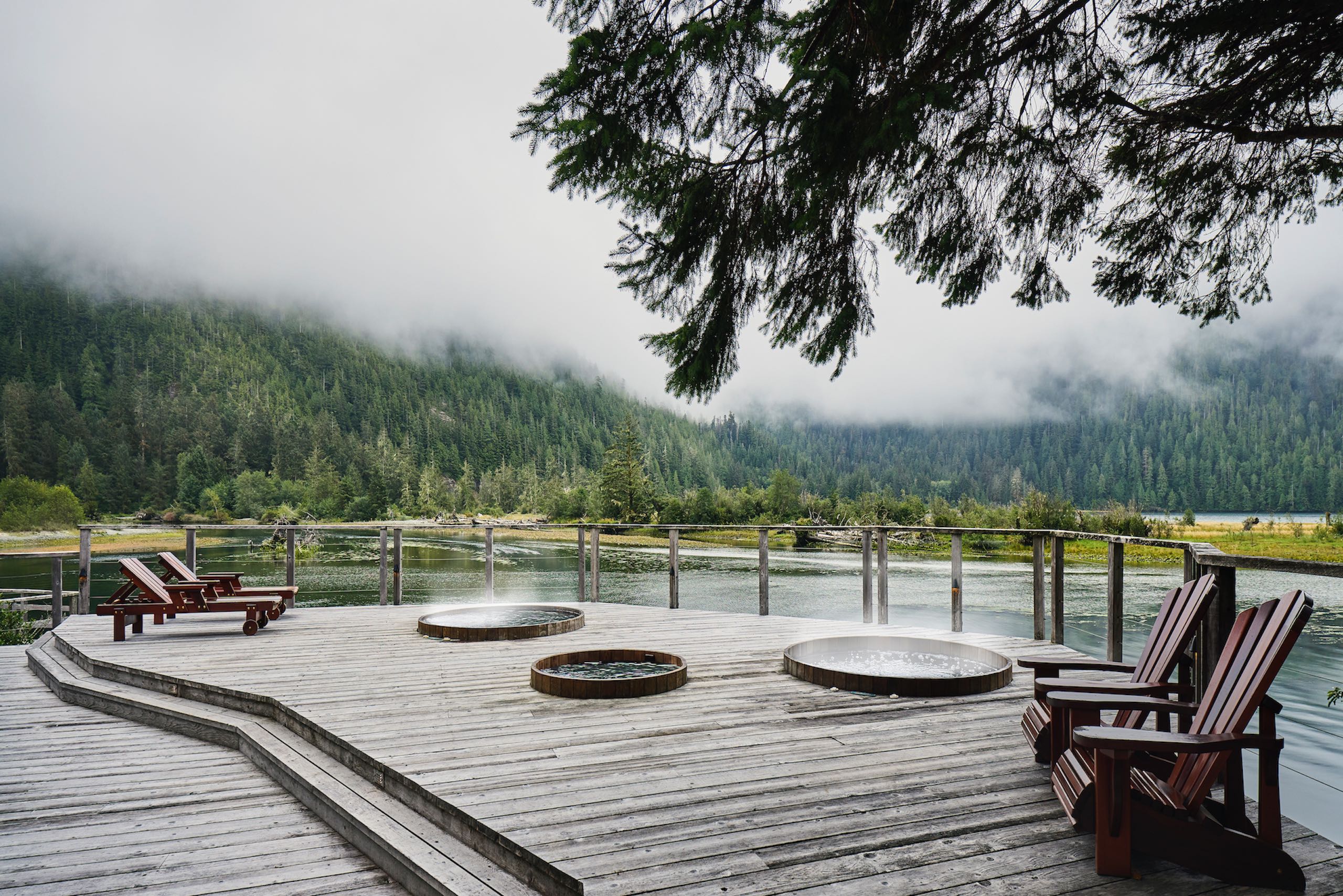 The spa deck at Clayoquot Wilderness Lodge