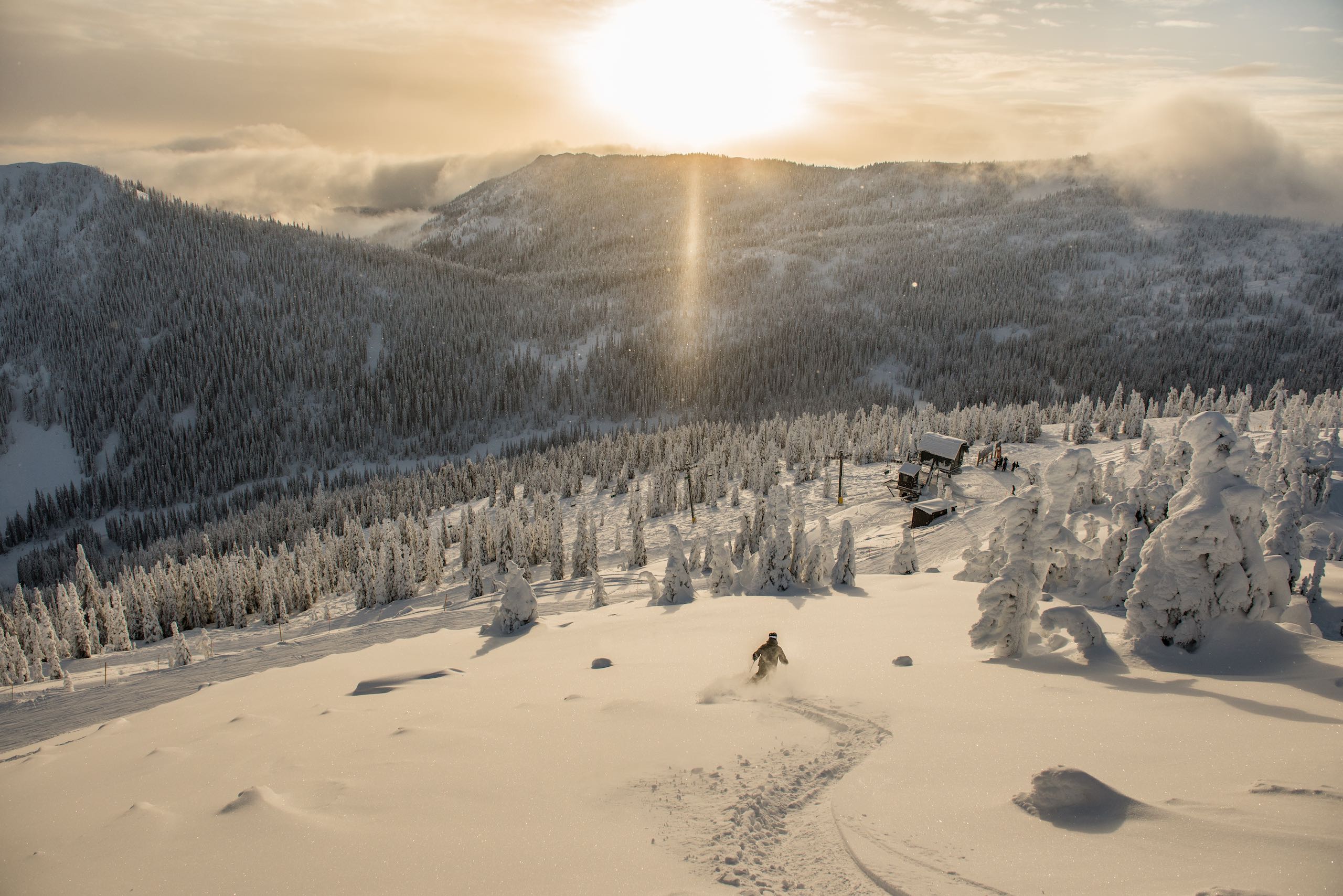 Downhill skiing at Red Mountain Resort