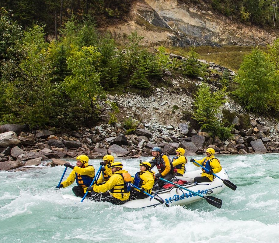 Rafting the Kicking Horse River.