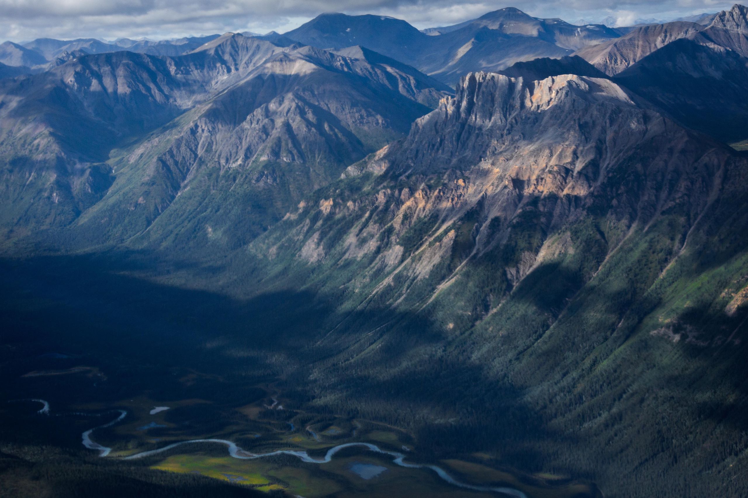 Unknown Mountains at Shoulder Mountain Alpine Camp in Stikine Region, BC