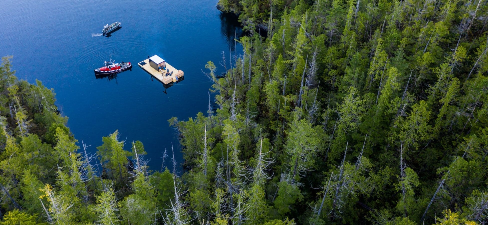 Floating sauna at Tofino Resort + Marina