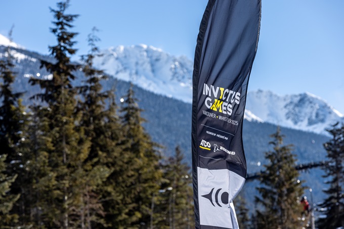 View of an Invictis Games flag