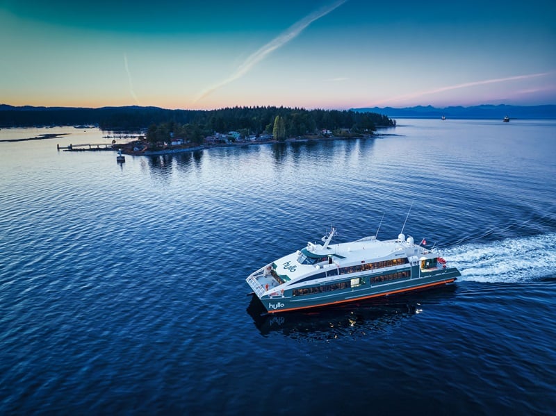Hullo Ferry travelling between Vancouver and Nanaimo on Vancouver Island