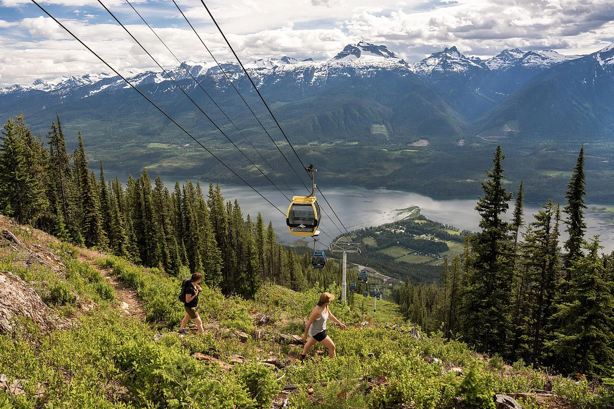 Hiking at Revelstoke Mountain Resort.