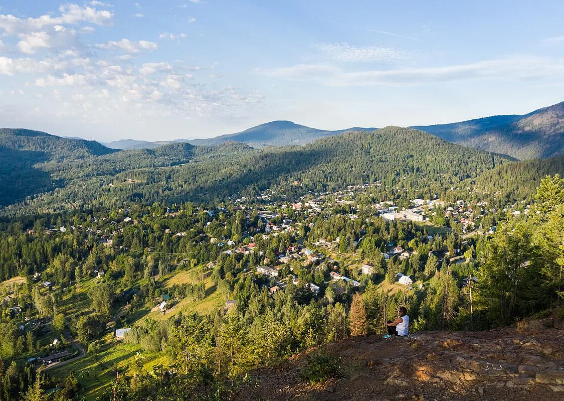 Columbia del Kootenay Columbia , con vistas a Rossland