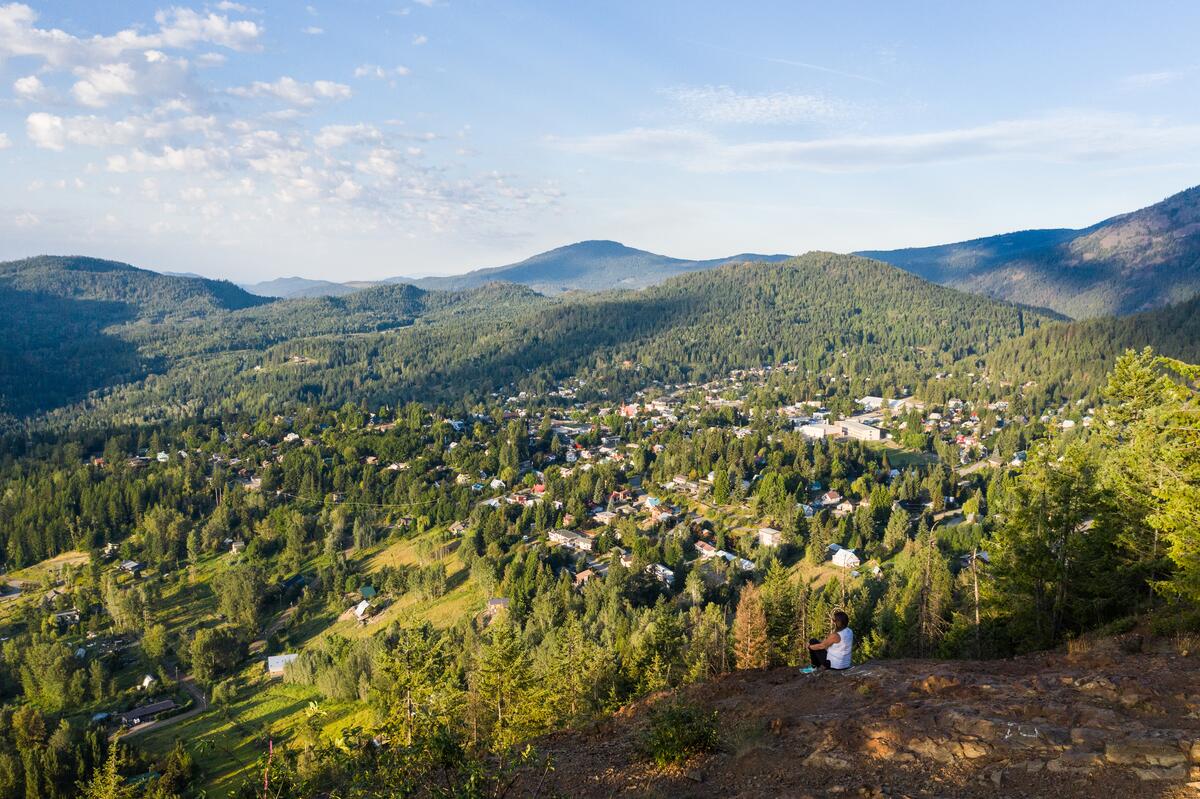 Columbia del Kootenay Columbia , con vistas a Rossland