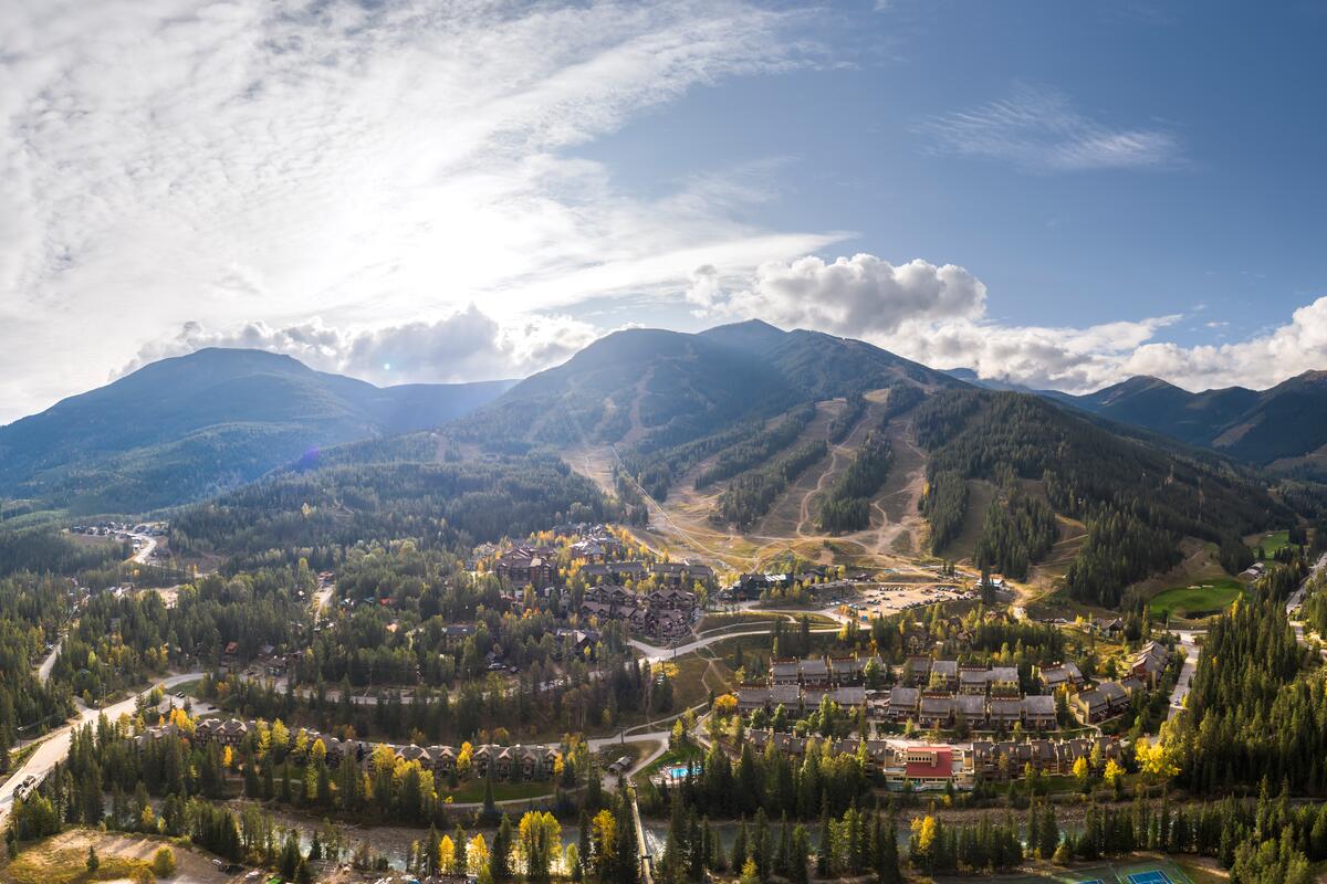 A mountain resort and alpine village.