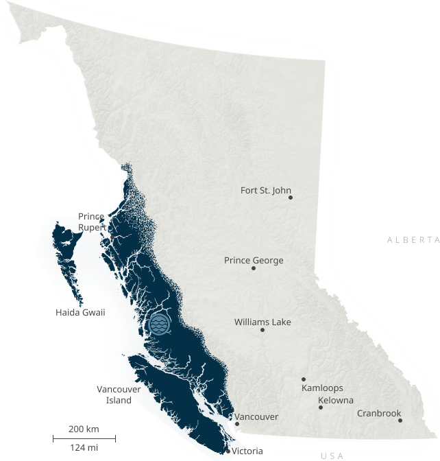 Map Of British Columbia, Canada