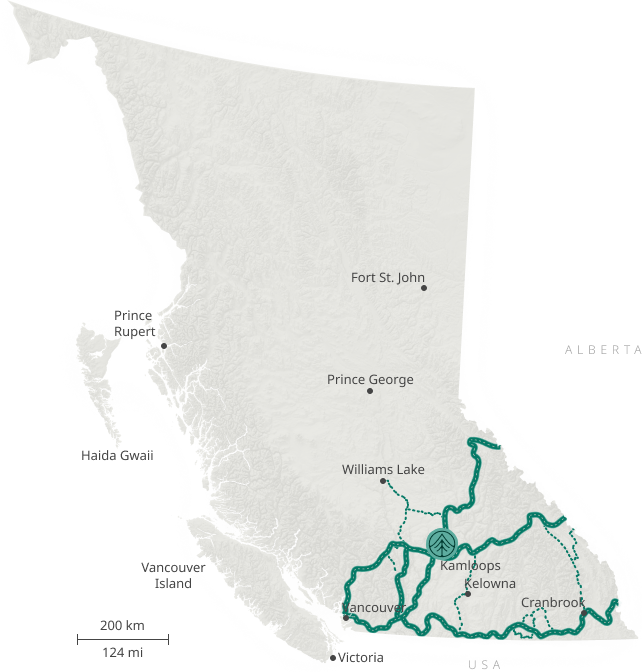 Map Of British Columbia, Canada