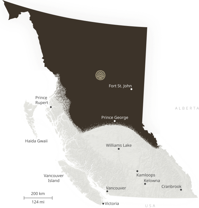 Map Of British Columbia, Canada
