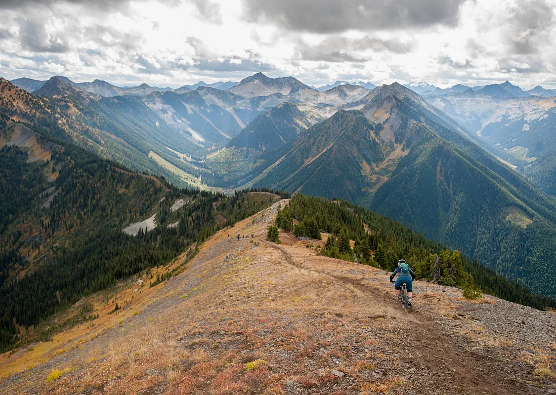 Retallack Lodge, Mountainbiken in den Selkirk Mountains.