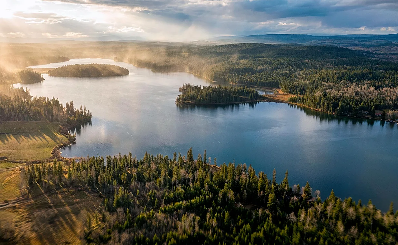 Aerial of Watch Lake Lodge.